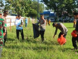 Polres Bone Bolango Ikut Sukseskan Gerakan Nasional Indonesia ASRI Lewat Aksi Bersih Lingkungan