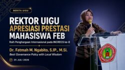 Rektor UIGU Apresiasi Mahasiswa FEB Raih Penghargaan Internasional di INCRECS 2026